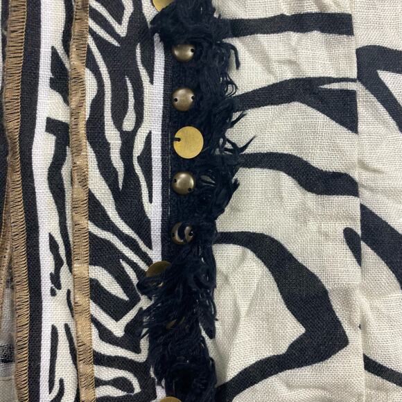 Chico’s jacket women’s L cardigan open Lagenlook geometric zebra boho‎ bold - Picture 4 of 11